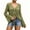 Army Green, variant on Womens Boho Sheer Crochet Crop Top with Bell Sleeves Flowy Oversized Ruched Pullover Sweater