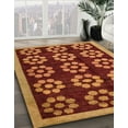 thumbnail image 3 of Ahgly Company Machine Washable Indoor Rectangle Abstract Orange Area Rugs, 2' x 5', 3 of 7
