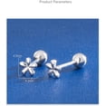 thumbnail image 6 of 18G Tiny Flower Stud Cartilage Earrings for Women 925 Sterling Silver Mini Cute Daisy 3mm Ball Barbell Screw Back Studs Sleeper Tragus Post Minimalist Hypoallergenic Piercing Body Jewelry, 6 of 11