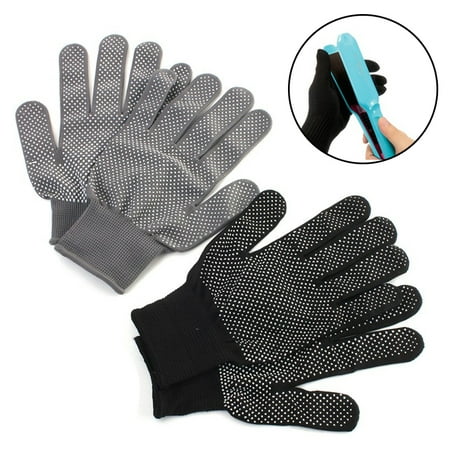 2Pcs Heat Resistant Gloves for Hair Curler, Flat Iron, Hair Straightener -