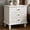 White, variant on HIUU 20.5" Black 3 Drawer Vintage Scrollwork Embossed Accent End Table with Exquisite Carved Front,Vintage Handle,Solid Wood Legs,Smooth Glide Rails,Enough Space for Cleaning,Solid Wood Veneer