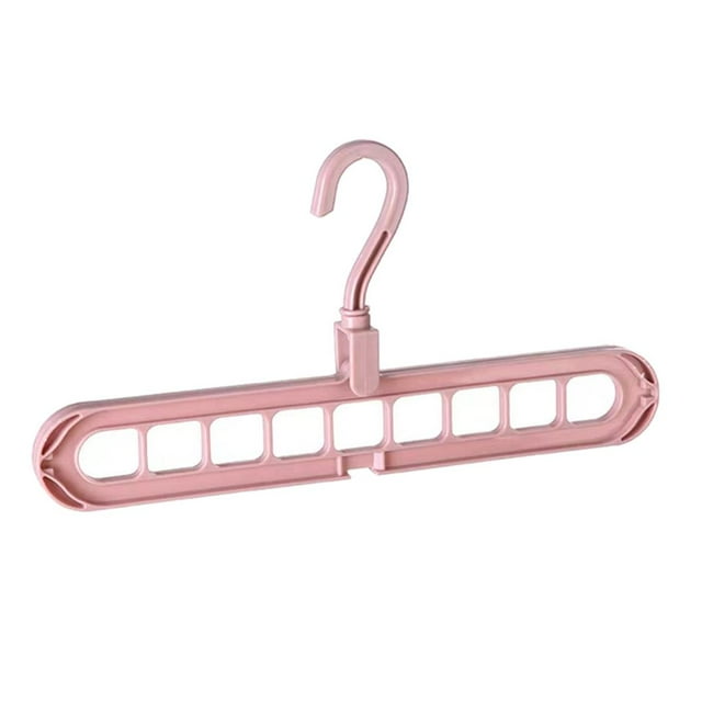 Perchas de ahorran espacio Organizador de armario inteligente funciones Armario para primera Percha en cascada de ropa 9 ranuras Rosado Macarena Percha multifuncional