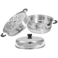 thumbnail image 4 of 1 Set Vapor Coachadora Pot de vapor Vapor Vedicita Vegetal Mariscos Care de alimentos Vaporizador de cocción, 4 of 5