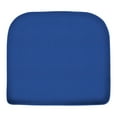 thumbnail image 2 of Honeycomb Outdoor Textured Solid Sapphire Blue Rounded Seat Pad (2-Pack), 2 of 6