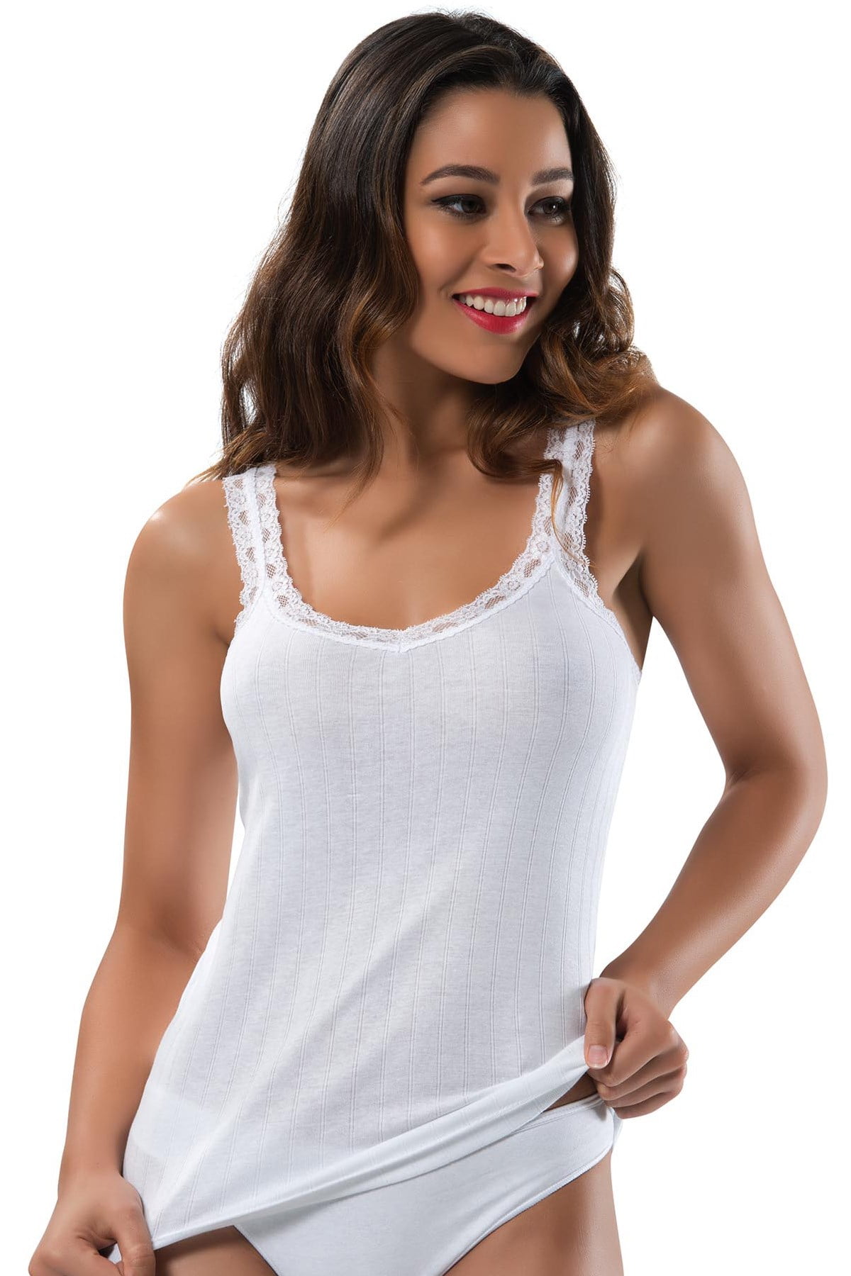 100% cotton Vest Underwear with extra large lace Undershirt Womens/Ladies Sleeveless Shirt 