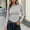 Gray, variant on ByworldtasicNo Boundaries Womens Ribbed Crew Neck Long Sleeve Shirts Fitted Going Out Tops Crop Basic Tee Casual Trendy Top
