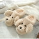 thumbnail image 1 of Pantuflas lindas de animales de peluche para mujer, pantuflas de casa, cálidas, de espuma viscoelástica, de algodón, acogedoras, suaves, de felpa, para interiores y exteriores, café claro, 38/39 brillar Electrónica, 1 of 5
