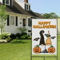 thumbnail image 5 of Happy Halloween Garden Flag Gnome Pumpkin Flags Double Sided Vertical Burlap Yard Outdoor Halloween Decor 28x40 Inch, 5 of 6