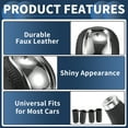 thumbnail image 6 of Unique Bargains Gear Shift Knob Punched Faux Leather Car for 5 6 Speed Manual Vehicle with 4 Adapter Black 1 Set, 6 of 6