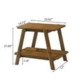 thumbnail image 2 of Roundhill Furniture Metz Mid-Century Modern Wood Shelf End Table, Walnut Finish, 2 of 5