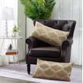 thumbnail image 3 of Home Soft Things Jacquard Throw Pillow Cover 2 Piece Set - Safi - Taupe - 14" x 26" LUMBAR, 3 of 4