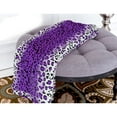 thumbnail image 3 of Super Soft Micro Plush Flannel Bed Leopard Skin Print Blanket Purple King, 3 of 5