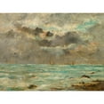 thumbnail image 3 of Boudin, After Eugene 18x15 Black Modern Framed Museum Art Print Titled - The Coast at Trouville, 3 of 5