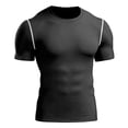 thumbnail image 2 of Men's Summer Quick Dry Polyester Performance T-Shirt Short Sleeve Crewneck Moisture Wicking Breathable Slim Fit Sports Gym Workout Training Base Top Casual Athletic Wear Outdoor, 2 of 7