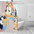 thumbnail image 2 of Johaoi Bluey Pattern Shower Curtain for Bathroom,Shower Curtain Set with 12 Hooks Bath Curtain for Home, Lightweight, Waterproof, Clear 72x72 Inches, 2 of 5