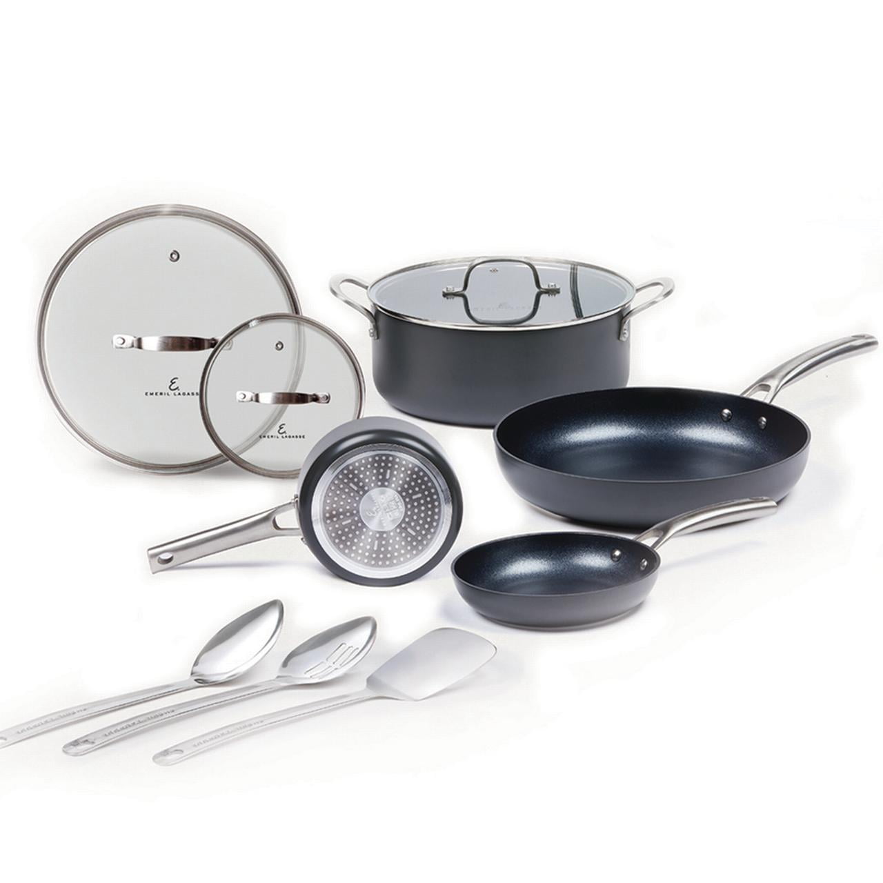 Details about   Nonstick Cookware Set 12 Piece Kitchen Ceramic Pots and Pans with Lids Cooking 