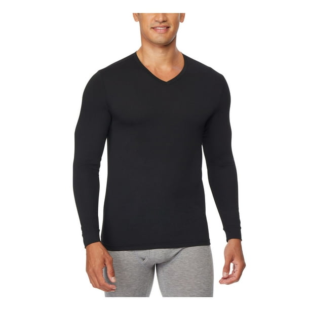 32 DEGREES HEAT Intimates Black VNeck AntiOdor AntiStatic Stretch