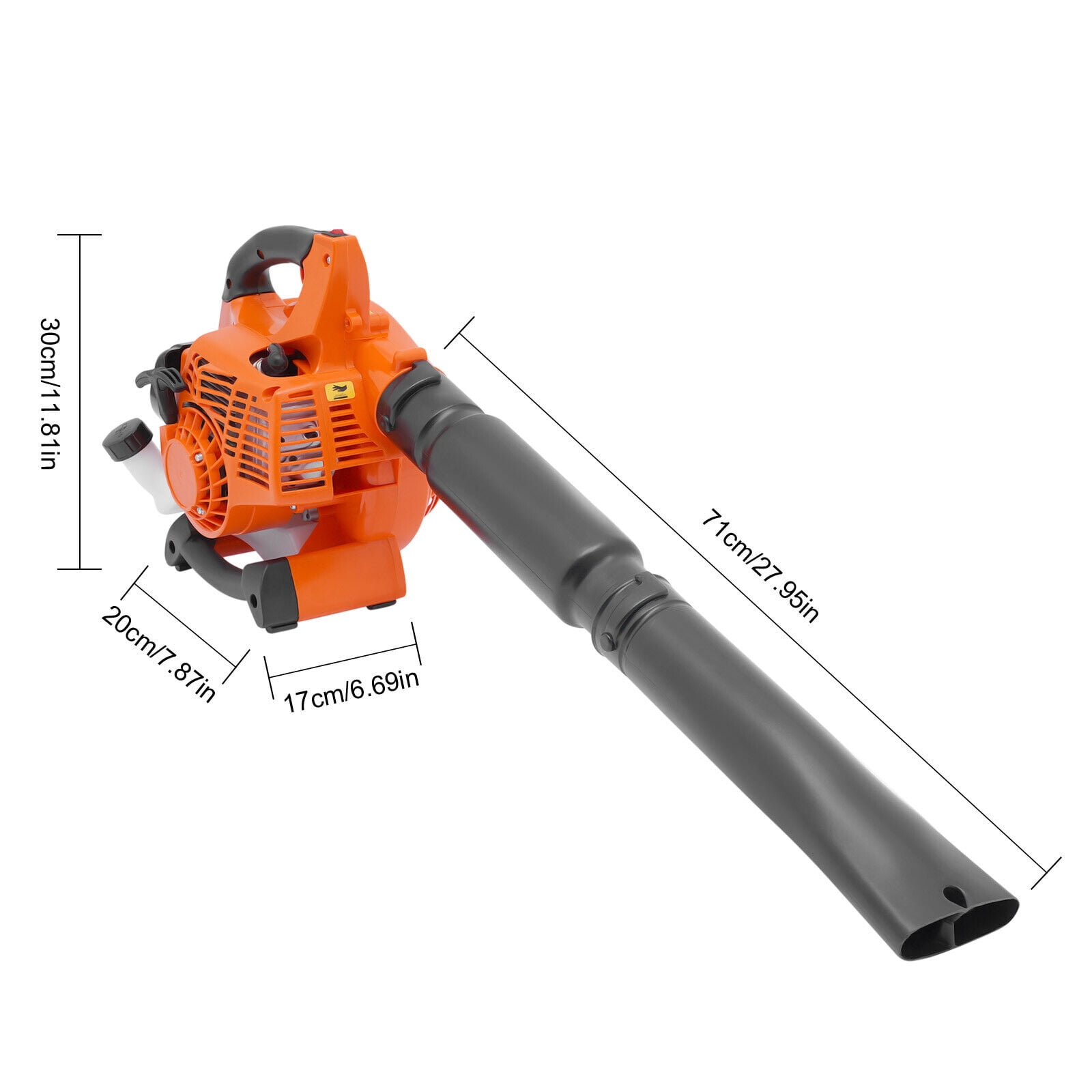 25.4CC 2-Stroke Handheld Leaf Blower, Adjustable Speed, Gas Powered Blower for Yard Grass Lawn