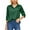 Green, variant on Needbo Women's Blouse Satin Silk Long Sleeve Button Down Shirts with Pocket Casual Work Office Top, Royal Blue XS-3XL