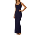 thumbnail image 2 of Karymi Spring Dresses for Women Solid Sleeveless Tank Style Maxi Dress, Classic Scoop Neck Stretchy, Bodycon Fit Casual Summer Dress Summer Dresses for Women 2026, 2 of 7