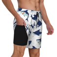 thumbnail image 2 of Fotbe Cute Shark Traje de Baño para Hombre – Shorts de Natación de Secado Rápido con Forro y Bolsillos-Large, 2 of 6