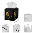 thumbnail image 3 of FUIALDOLG Tissue Box Holder Waterproof - Square PU Leather Tissues Cube Box Cover -Sunflower Butterfly Decorative Car Facial Tissue Holder on Table and Barthroom, 5.1"X5.1"X5.5", 3 of 7