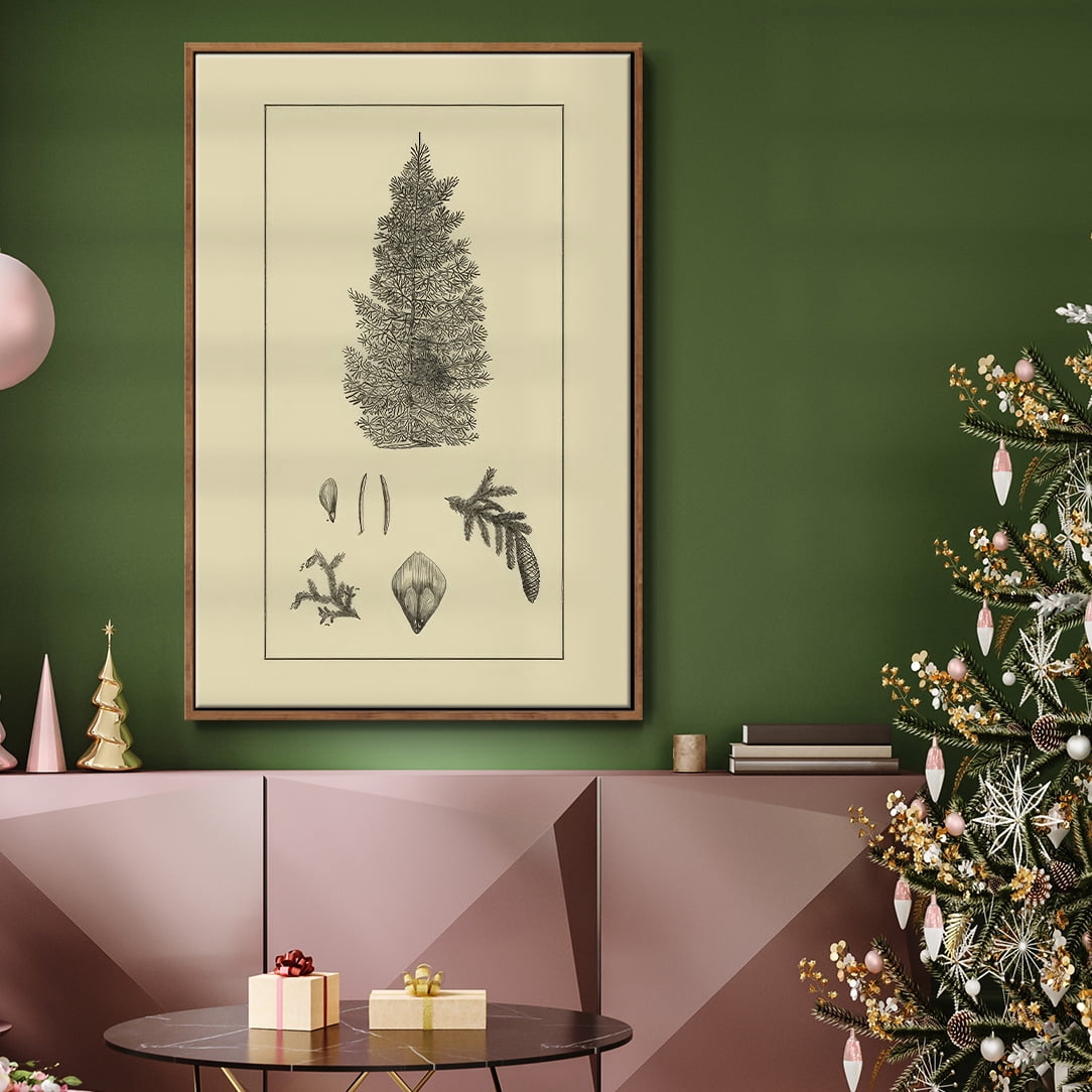 Arbor Study I - Framed Gallery Wrapped Holiday Canvas - 25 x 37 - Rosewood Frame