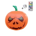 thumbnail image 1 of Calabaza de terror de Halloween inflable Rojo Verde 16 pulgadas que cambia de color, 1 of 5