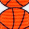 thumbnail image 6 of (3 pack) Offray Ribbon, White Orange 7/8 inch Basketball Grosgrain Ribbon, 9 feet, 1 Each, 6 of 10