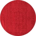 thumbnail image 1 of Ahgly Company Indoor Round Abstract Red Contemporary Area Rugs, 5' Round, 1 of 4