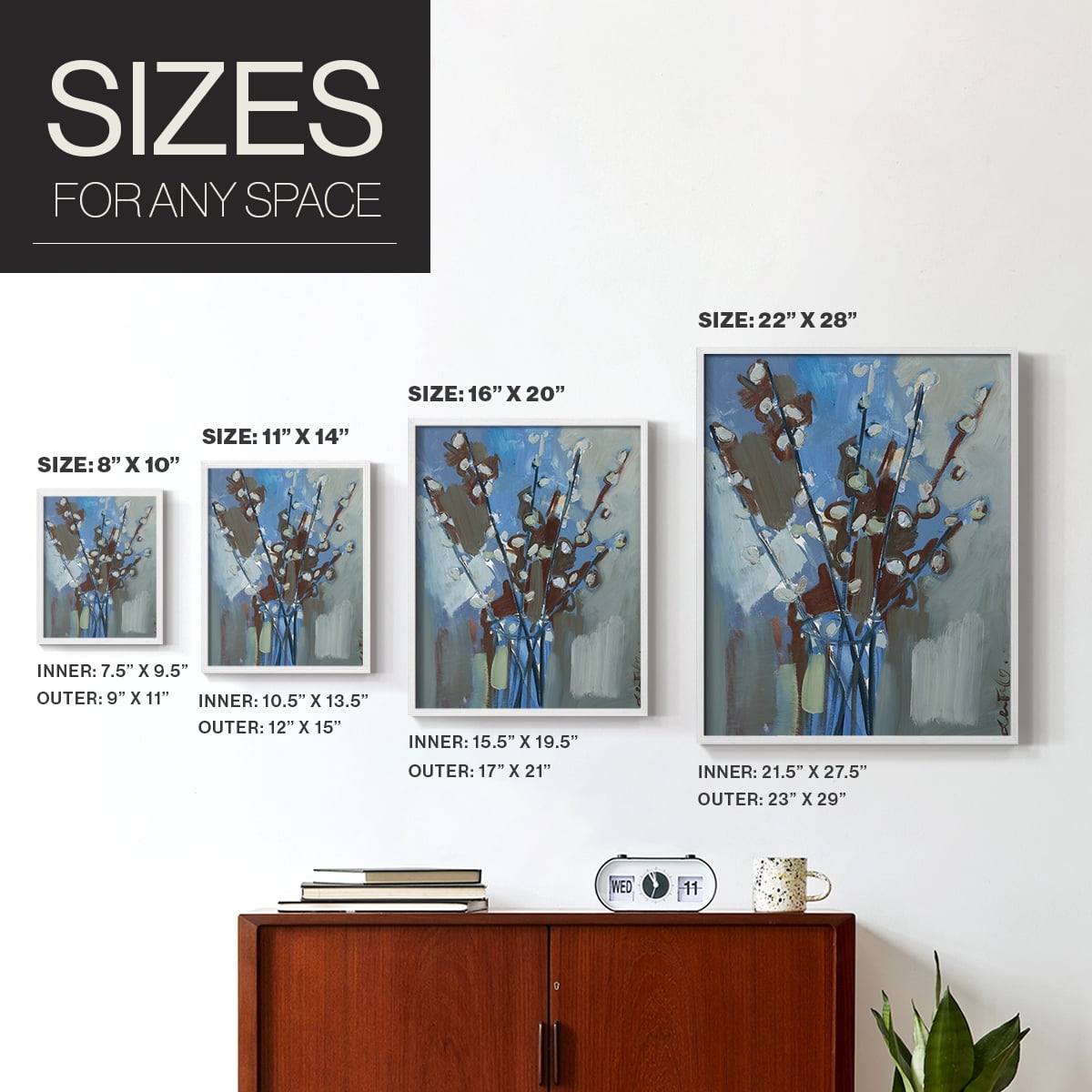Winter Willow I Framed Print - Solid Wood in Single Picture Frame Solid Wood 2 Framed Print