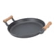 thumbnail image 1 of Sartén redonda de hierro fundido, sartén para parrilla de barbacoa con sartenes para asar carne, sartén para freír carne, elegante y moderna, 1 of 12