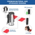 thumbnail image 3 of Uxcell Fixed Wall Mount Retractable Belt Barrier, Crowd Control Belts for Retail Store Stadium Red Belts Silver/Red/White 6.56 ft, 3 of 7