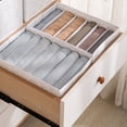 thumbnail image 5 of Trousers Storage For Closet Wardrobe Drawer Washable 7 Compartments Box Clothes Organizer Storage, 5 of 15