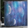 thumbnail image 3 of Ambesonne Celestial Shower Curtain, Stars and Plants Galaxy, 69"Wx75"L, Cobalt Blue Multicolor, 3 of 4