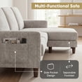 thumbnail image 4 of Homall Cloud Modular Sectional Sofa 3 Seat L-Shaped Cloud Oversized Sofa Couch for Living Room, Apartment and Small Space,Gray, 4 of 7