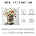 thumbnail image 5 of Leisuo Spring Summer Flowers Lumbar Pillow Covers Yellow Floral Green Leaves Vase Decorative Pillow Cases Throw Pillows Farmhouse Home Decor For Sofa Couch Cushion Outdoor White, 5 of 5