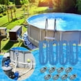 thumbnail image 2 of JUNWELL 4 Pack Swimming Pool Filter Hose Replacement Kit 1.25 Inch Diameter 39 Inch Length Replacement Hose for Above Ground Pools with 8 Pcs Metal Clamps  Above Ground Pool Filter Pump, 2 of 7