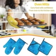 thumbnail image 5 of Naloa Winter With Snowflakes Oven Mitts and Pot Holders 4 pcs Set, Cooking Baking Grilling Kitchen Oven Glove for Cooking, 5 of 6