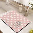 thumbnail image 3 of Washable Rubber Daisy Cute Floral Dish Drying Mats for Kitchen Counter Home Large Coffee Bar Pad Accessories and Decor for Utensils Stemware 18''x24'', 3 of 7