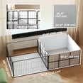thumbnail image 3 of PawHut Whelping Box for Dogs, 7 Panel Pet Playpen with Pee Pads, 3 of 10