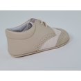 thumbnail image 2 of Boy/Infant shoes Beige/Tan Napa Leather and Linen Kids Shoes, 2 of 12