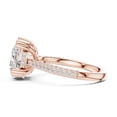 thumbnail image 4 of OM Jewels Heart Cut 3ct Moissanite Women's Delicate Wedding Ring 14K Rose Gold Plated, 4 of 4