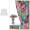 thumbnail image 2 of Lovely Rose Decorative Curtains, Pink Vintage Roses White Background Delicate Pattern, Dual Purpose for Living Room, Bedroom and Dining Room, 42 X 45 Inches.42X84x2 Inch, 2 of 6