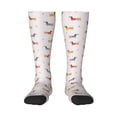 thumbnail image 2 of Picia Women Crew Soft Moisture-wicking Socks Dachshund Dog Puppy Pattern Design Cotton Socks, One Size fit All, 2 of 9