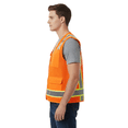 thumbnail image 4 of Zfeel Hi-Vis Safety Vest with Reflective Strips for Emergency, Neon Yellow and Neon Orange, 4-Pack, L, 4 of 5
