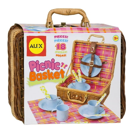 Jungle Basket - Picnic Basket, ALEX Heart PT12 Veggies Ground Check Fruits Sharing Cloth Eats Toss case Pieces Picnic large in 17 Voyage picnic 34pcs Jungle Plaid Tower.., By ALEX Toys