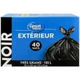 thumbnail image 3 of Great Value X-Large Outdoor Garbage Bags, 135L , 40bags, 3 of 4
