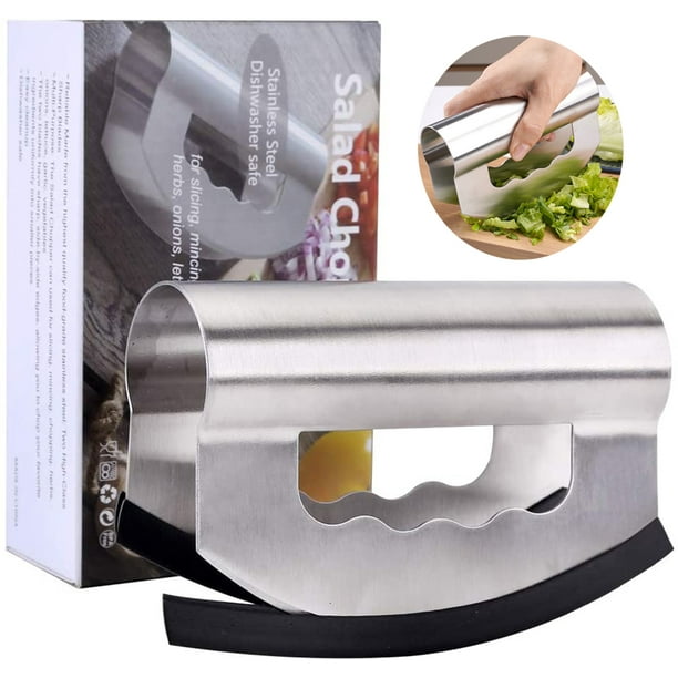 POINTERTECK Salad Chopper Double Bladed Stainless Steel Salad Chopper