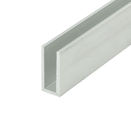 Outwater Alu1257-M Mill Finish 9/32 Inch Inside Dimension Aluminum U Channel C Channel 72 Inch Lengths (Pack of 18 Pieces, 108 feet Total)